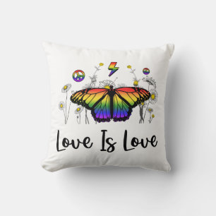 L'Amour Est L'Amour Papillon Lancer Oreiller Pour