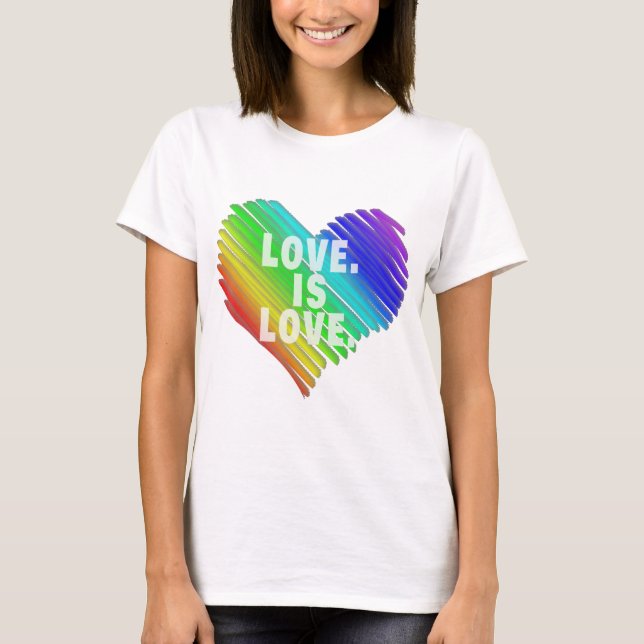 L'amour est l'amour pas la haine T-shirt (Devant)