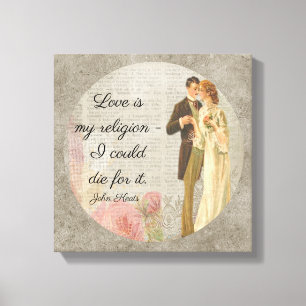 L'amour est ma religion _Keats - Toile Art