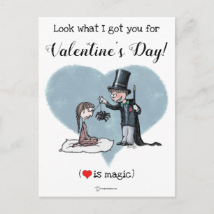 L'amour est magique Carte postale Saint Valentin