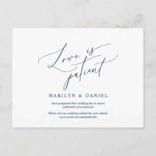 L'amour est patient, Bleu de marine, invitation Re
