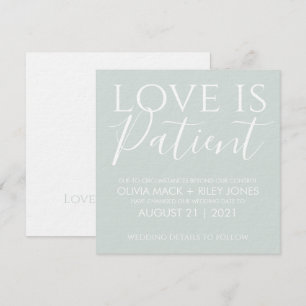 L'amour est patient Changer la date Faire-part de