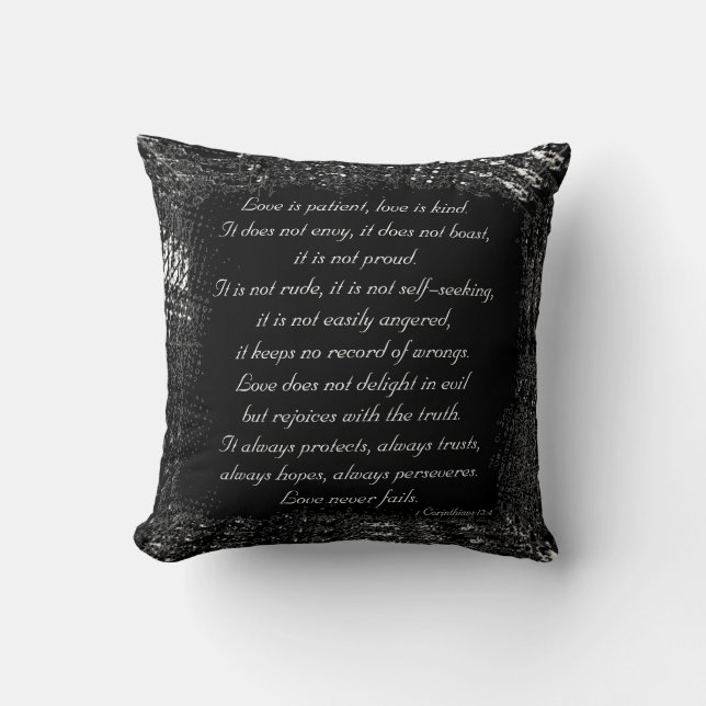 L'amour est patient… Coussin de poème (Recto)