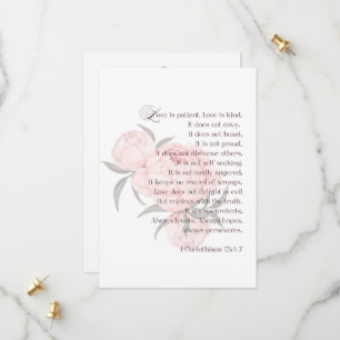L'amour est patient – Floral Save the Date écritur
