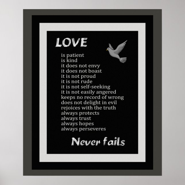 L'amour est patient ** Poster Art Print (Devant)
