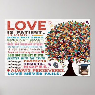 L'amour est patient Poster en classe
