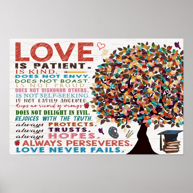 L'amour est patient Poster en classe (Devant)