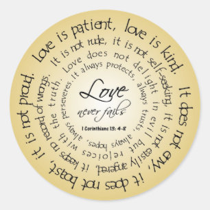 L'amour est patient, Sticker Mariage de texte circ