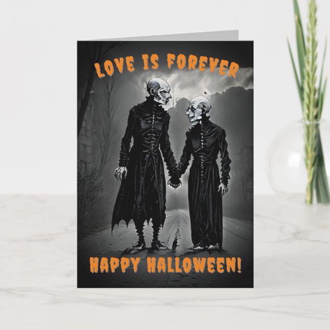 L'amour est pour toujours la carte de rime Hallowe (Devant)