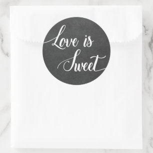 L'amour est Sweet Chalkboard Mariage Favor Sticker