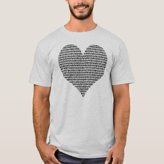 L'amour est T-shirt de coeur d'amour