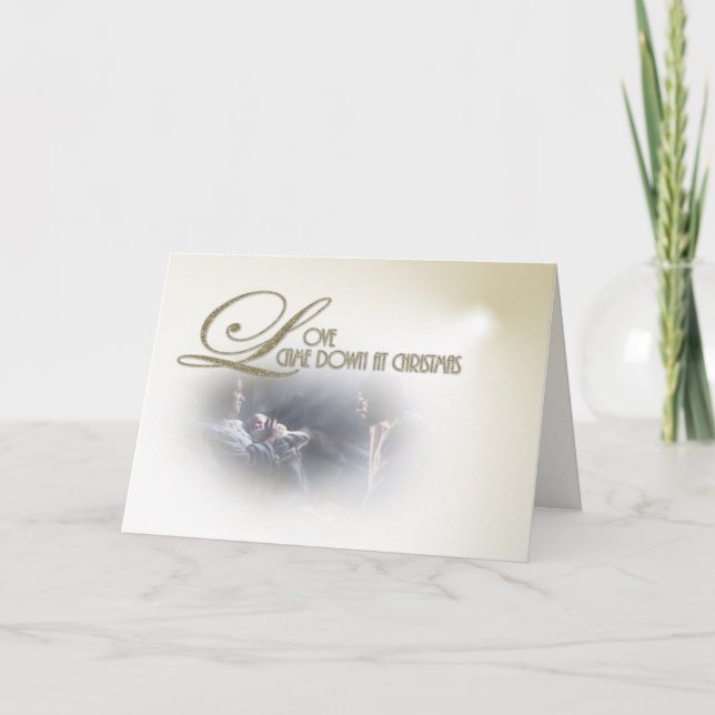 L'amour est tombé à la carte de voeux de Noël (Devant)
