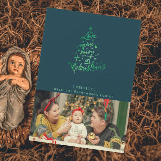 L'amour est tombé Photo Carte de Noël