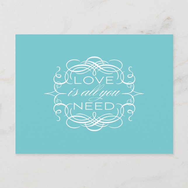 L'amour est tout ce dont vous avez besoin Carte po (Devant)