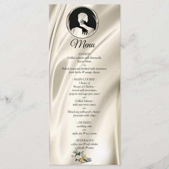 L'amour est tout ce qui existe Menu de mariage (Devant)