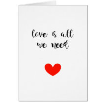 L'amour est tout que nous avons besoin