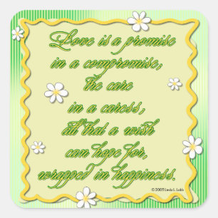 L'amour est un autocollant prometteur