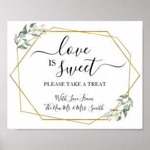 L'amour est un doux tableau de verdure dorée pour 