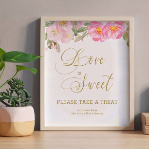 L'amour est un or doux Affiche de calligraphie flo