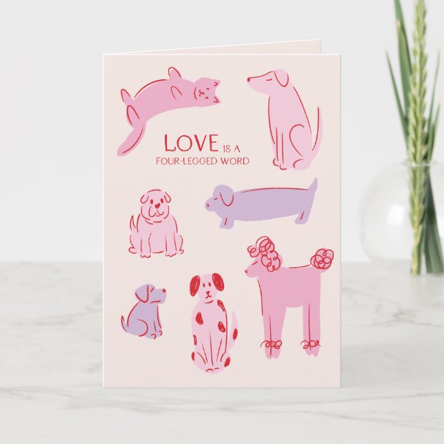 L'amour est une carte de voeux Valentine à quatre  (Devant)