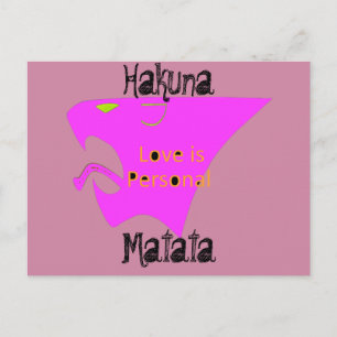 L'amour est une carte postale Hakuna Matata person