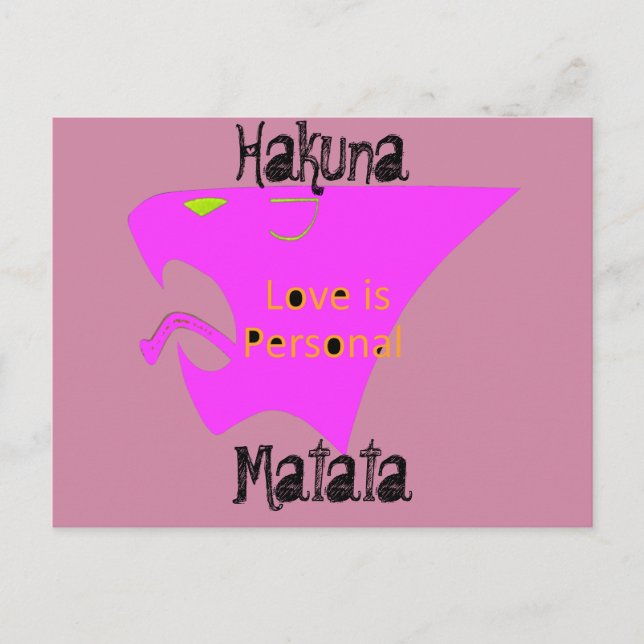 L'amour est une carte postale Hakuna Matata person (Devant)