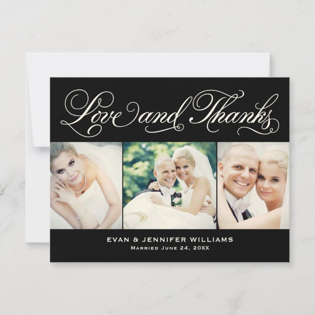 L'amour et merci Black Mariage Photo Merci (Devant)