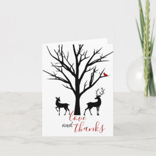 L'amour et merci Silhouette Deer Couple Winter