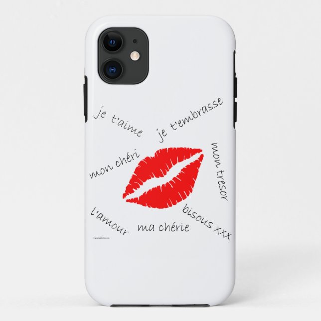 L'amour Français coque iphone de baiser (Dos)