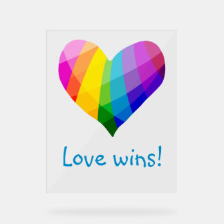 L'amour gagne ! Coeur arc-en-ciel
