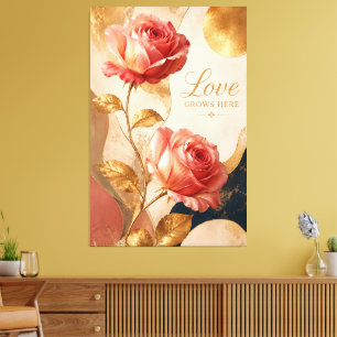 L'amour grandit ici - Toile de luxe représentant u