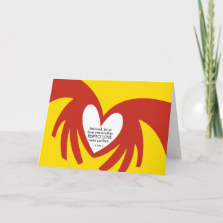 L'amour moule la crainte - carte de remerciements