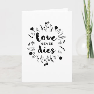 L'amour ne meurt jamais Carte de sympathie