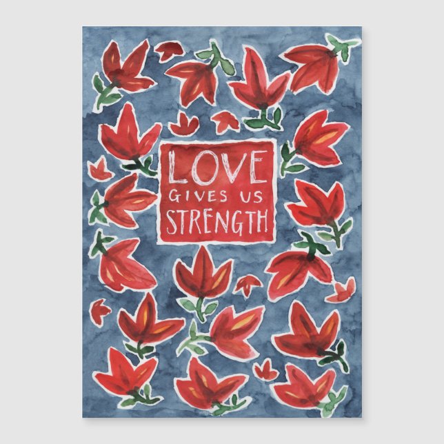 L'amour nous donne force Carte magnétique (Devant)