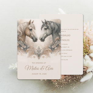 L'Amour Pour Les Chevaux Faire-part de mariage Spé