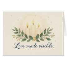 L'Amour Rendu Visible — Carte de Noël
