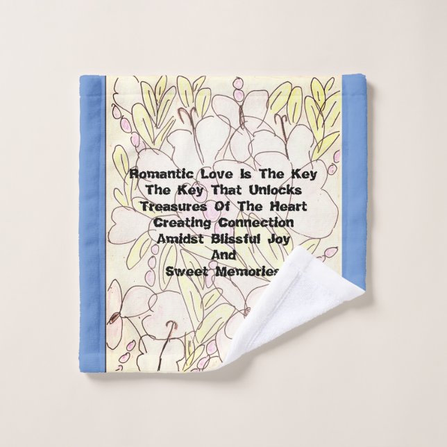 L'Amour Romantique Est La Clé (Gant de toilette)