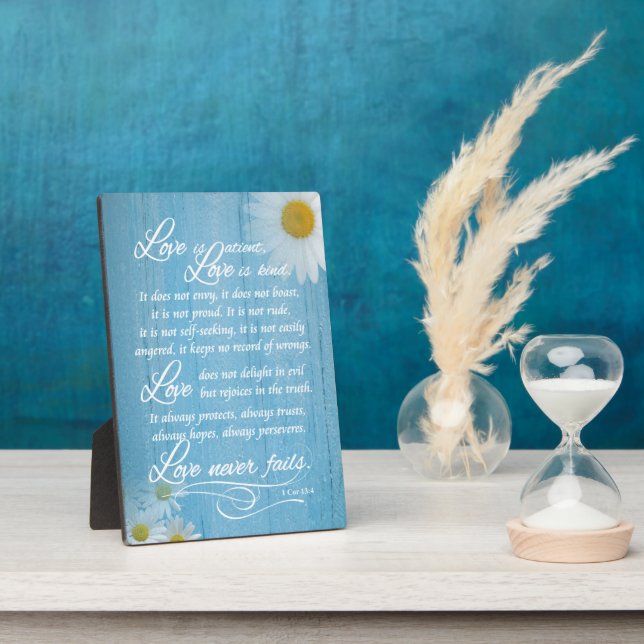 L'Amour Rustique est Bible Verse Plaques Mariages (Côté)