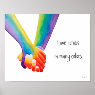 L'amour vient dans plusieurs couleurs Poster