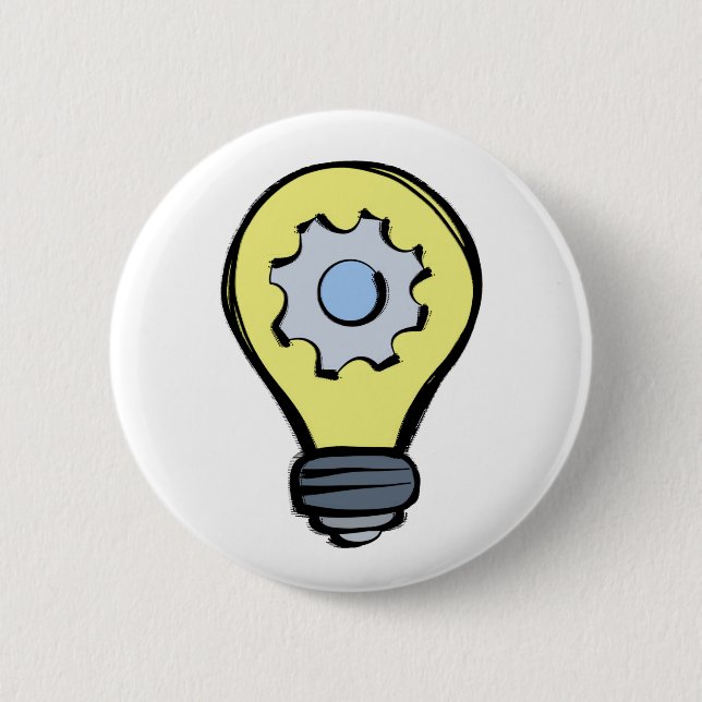 Lamp and gear 2 inch round button (Front)