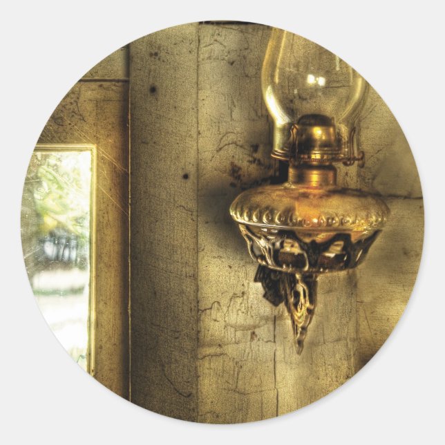 Lamp - Kerosene Lamp Classic Round Sticker (Front)