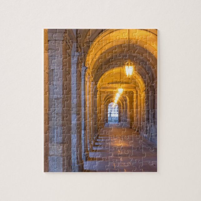 Lamp lit stone hallway, spain jigsaw puzzle (Vertical)