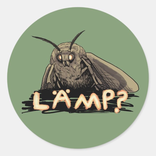 Lamp? Moth Meme Classic Round Sticker (Front)
