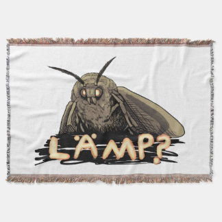 Lamp? Moth Meme Throw Blanket