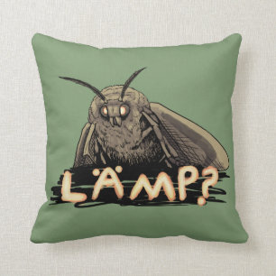 Lamp? Moth Meme Throw Pillow