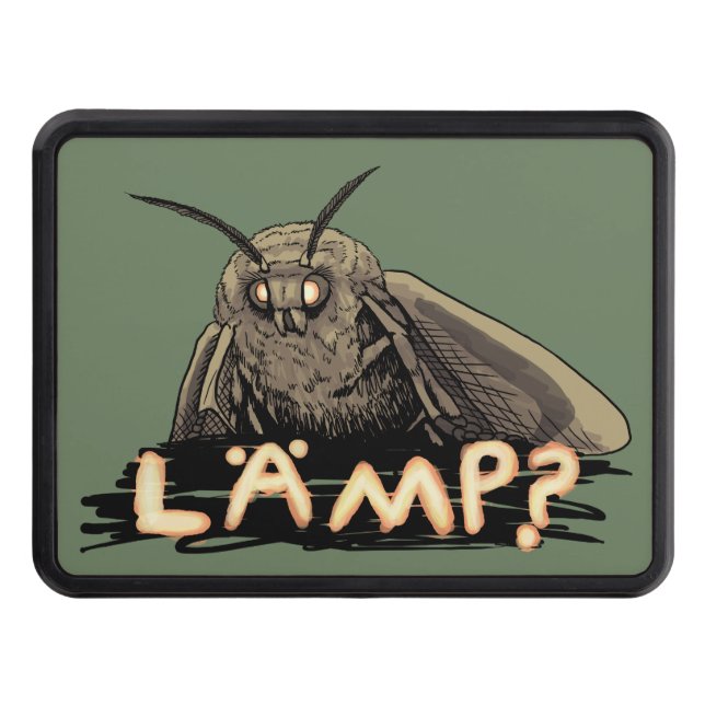 Lamp? Moth Meme Trailer Hitch Cover (Front)