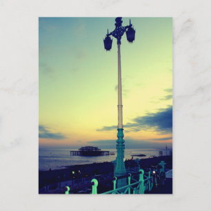 Lamp post in Brighton, UK Postcard