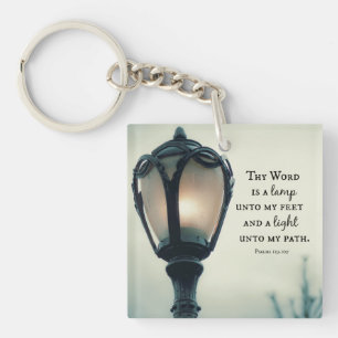 Lamp unto my Feet, Light unto my Path Bible Verse Keychain