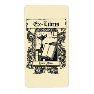 Lampe à huile Art Nouveau modèle Ex Libris floral