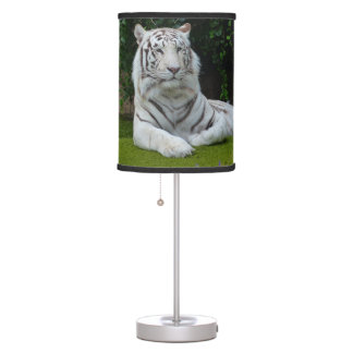 Lampe blanche en tigre